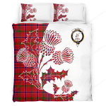 Macrae Clan Badge Thistle White Bedding Set