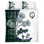 Macneil Of Colonsay Clan Badge Thistle White Bedding Set