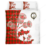 Macquarrie Clan Badge Thistle White Bedding Set