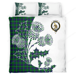 Monteith Clan Badge Thistle White Bedding Set