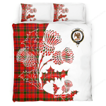 Munro Clan Badge Thistle White Bedding Set