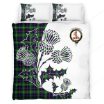 Sutherland Ii Clan Badge Thistle White Bedding Set