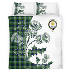 Purves Clan Badge Thistle White Bedding Set