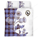 Rutherford Clan Badge Thistle White Bedding Set