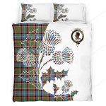 Stirling Of Keir Clan Badge Thistle White Bedding Set