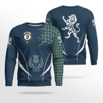 Melville Clan Badge Tartan Lion Sweatshirt