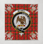 Munro Thistle Clan Badge Tartan Premium Quilt