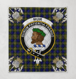 Muir Thistle Clan Badge Tartan Premium Quilt