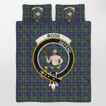 Wood Clan Badge Tartan Quilt Bed Set