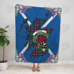 Young Scotland Thistle Crest Tartan Premium Blanket