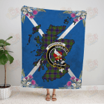Whitefoord Scotland Thistle Crest Tartan Premium Blanket