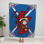 Wemyss Scotland Thistle Crest Tartan Premium Blanket