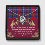Wishart Clan Badge Tartan Heart Necklace With Box