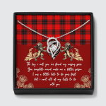 Wemyss Clan Badge Tartan Heart Necklace With Box