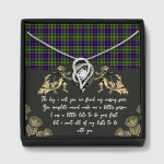 Whitefoord Clan Badge Tartan Heart Necklace With Box