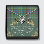 Whitelaw Clan Badge Tartan Heart Necklace With Box