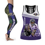 Baltimore Ravens Lamar Jackson Great Player NFL American Football Team Logo Tank top and legging set Gift For Baltimore Fans