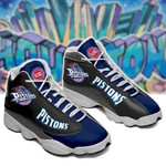 Detroit Pistols Basketball Team Custom Tennis Shoes Air JD13 Sneakers