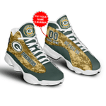 Green Bay Packers Football Personalized Shoes Air JD13 Sneakers Camo