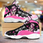 Fight Like A Girl Air Jordan Sneaker13 Sneakers Jd13 Xiii Shoes Sport Jd13 JD13 Sneakers Personalized Shoes Design