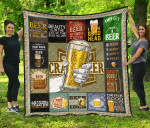 Drinking Craft Beer Premium Quilt Blanket Hobby Home Decor Custom For Fans NT032301