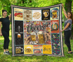 Cheers Drinking Beer Premium Quilt Blanket Hobby Home Decor Custom For Fans NT032201