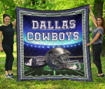 Dallas Symbol Cowboys Premium Quilt Blanket American Football Home Decor Custom For Fans