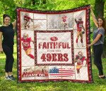 San Francisco Players 49ers Premium Quilt Blanket American Football Home Decor Custom For Fans