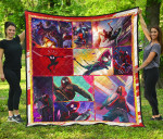 Spider Man Into Spiderverse Premium Quilt Blanket Movie Home Decor Custom For Fans NT050401