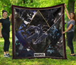 Black Spider Man Premium Quilt Blanket Movie Home Decor Custom For Fans NT051101