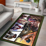 Eren Yeager And Mikasa Ackerman Attack On Titan Area Rug Anime Home Decor Custom For Fans NT052703