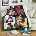 Eren Yeager And Mikasa Ackerman Attack On Titan Fleece Blanket Anime Home Decor Custom For Fans NT052703
