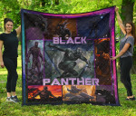 King T'Challa Black Panther Premium Quilt Blanket Movie Home Decor Custom For Fans NT051702