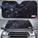 Black Spider Man Car Sun Shade Movie Car Accessories Custom For Fans NT052402