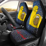 Homer The Simpsons At Night Car Seat Covers Cartoon Car Accessories Custom For Fans NT053009