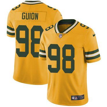 ويندهام Nike Green Bay Packers #98 Letroy Guion Yellow Men's Stitched Nfl ... ويندهام