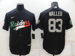 Men's Las Vegas Raiders #83 Darren Waller Black Mexico Stitched Mlb Cool Base Nike Baseball Jersey Nfl