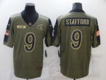 Men's Los Angeles Rams #9 Matthew Stafford Nike Olive 2021 Salute To Service Limited Player Jersey Nfl