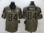 Men's Minnesota Vikings #84 Randy Moss Nike Olive 2021 Salute To Service Retired Player Limited Jersey Nfl