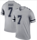 Men's Dallas Cowboys #7 Trevon Diggs Limited Gray Inverted Vapor Nike Jersey Nfl