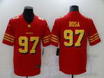 Men's San Francisco 49Ers #97 Nick Bosa Red Gold 2021 Vapor Untouchable Stitched Nfl Nike Limited Jersey Nfl
