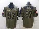 Men's San Francisco 49Ers #97 Nick Bosa Nike Olive 2021 Salute To Service Limited Player Jersey Nfl