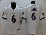 Men's Baltimore Ravens #6 Patrick Queen White 2021 Vapor Untouchable Stitched Nfl Nike Limited Jersey Nfl