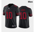 Men San Francisco 49Ers #10 Mac Jones Black 2021 Draft Jersey Nfl