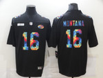 Men's San Francisco 49Ers #16 Joe Montana Multi-Color Black 2020 Nfl Crucial Catch Vapor Untouchable Nike Limited Jersey Nfl