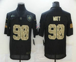 Men's Pittsburgh Steelers #90 T. J. Watt Black Camo 2020 Salute To Service Stitched Nfl Nike Limited Jersey Nfl