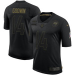 Nike Buccaneers 14 Chris Godwin Black 2020 Salute To Service Limited Jersey Nfl