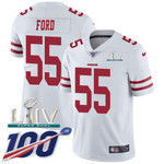 Nike 49Ers #55 Dee Ford White Super Bowl Liv 2020 Youth Stitched Nfl 100Th Season Vapor Limited Jersey Nfl