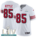 Nike 49Ers #85 George Kittle White Super Bowl Liv 2020 Rush Men's Stitched Nfl Vapor Untouchable Limited Jersey Nfl