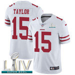 Nike 49Ers #15 Trent Taylor White Super Bowl Liv 2020 Men's Stitched Nfl Vapor Untouchable Limited Jersey Nfl